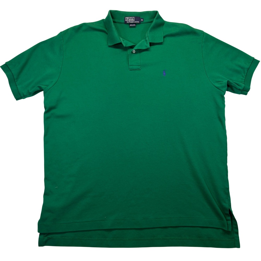 Polo Ralph Lauren Mens XL Polo Shirt Green Purple Pony 100% Cotton Peru